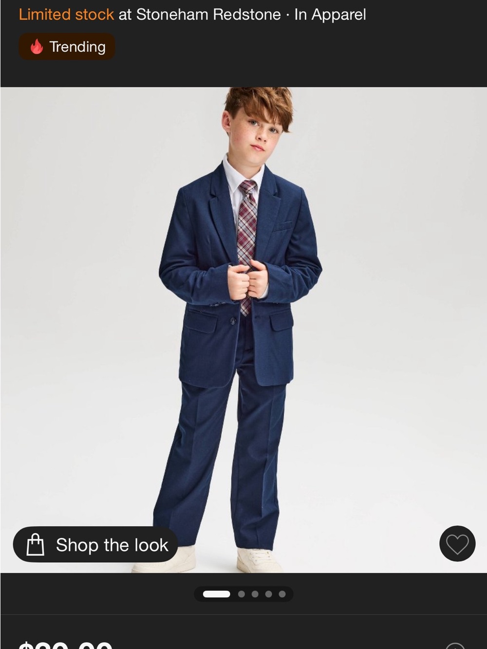 Cat & Jack Navy Boys Two-Piece Suit Set